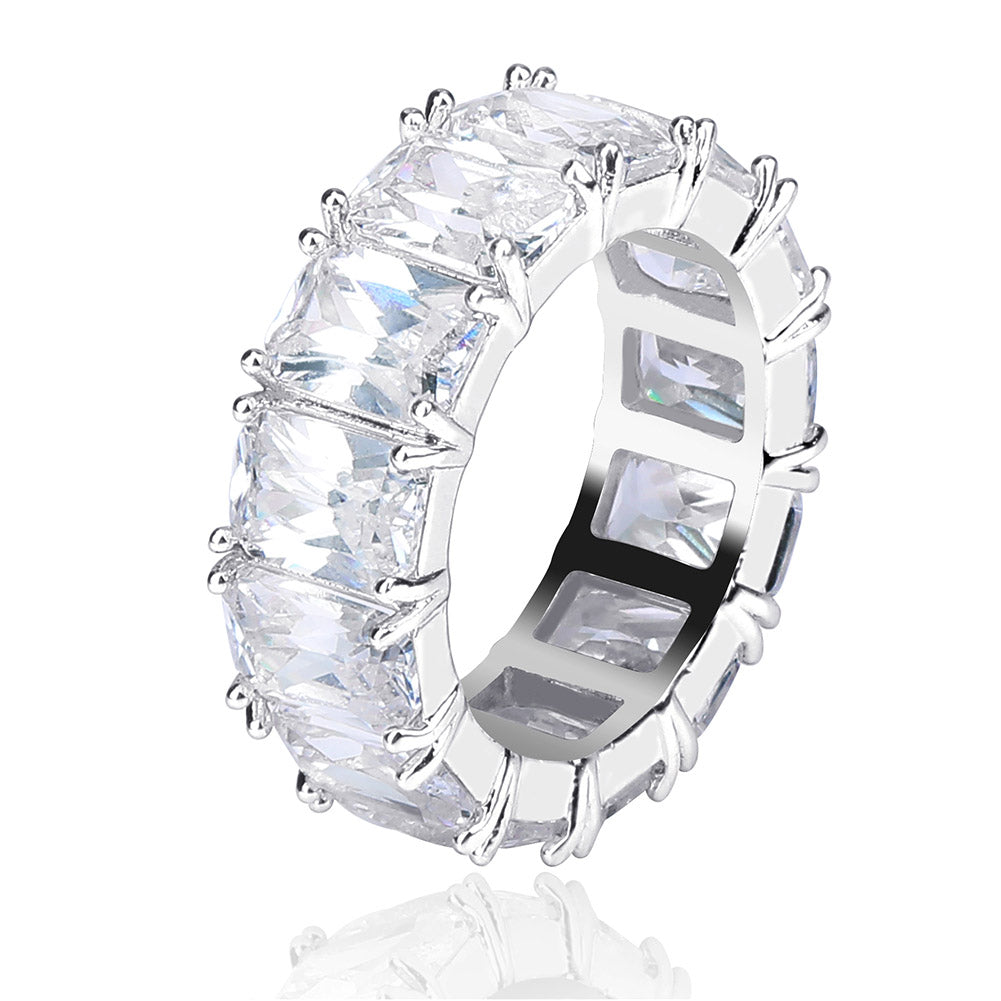 Iced Out Baguette Ring - CZ