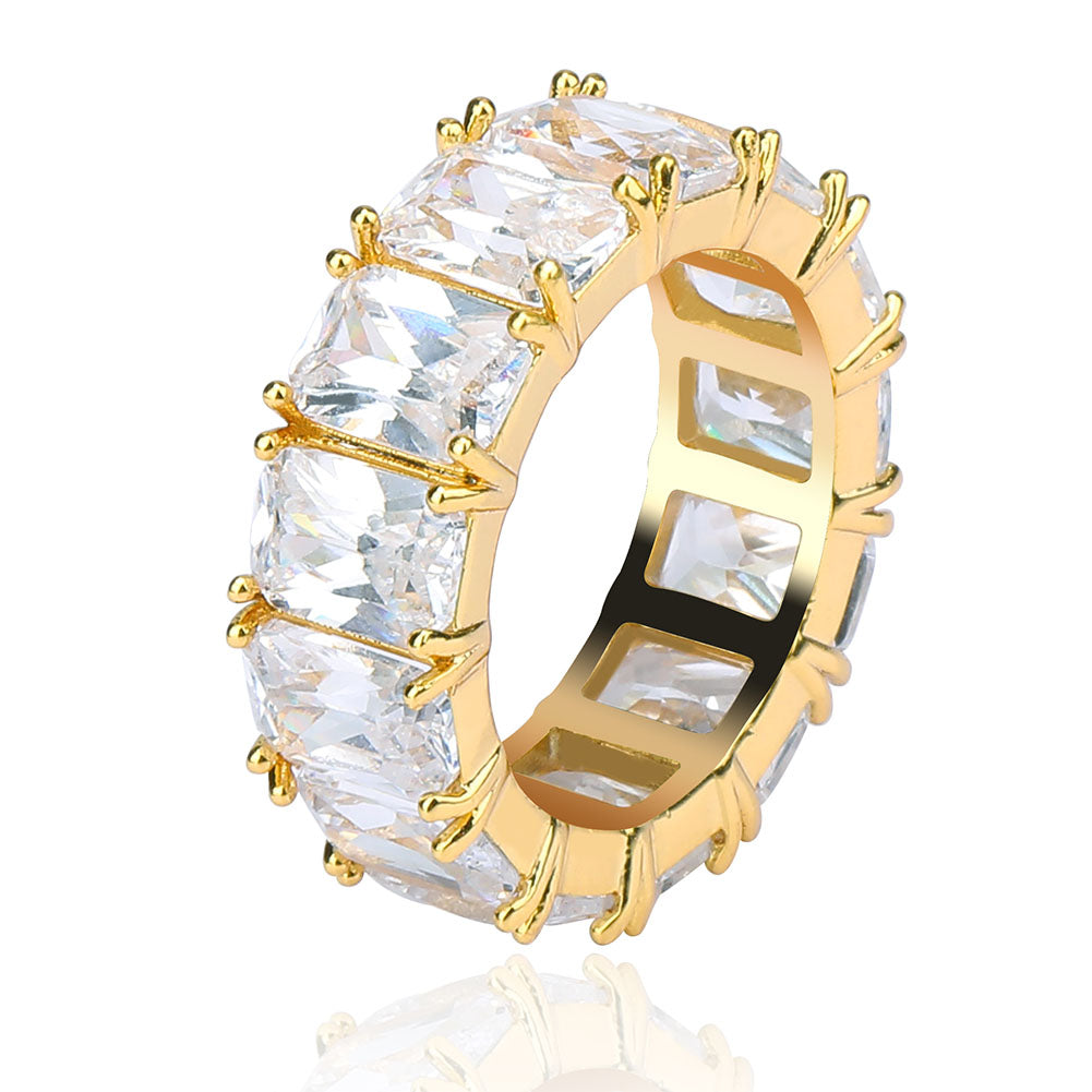 Iced Out Baguette Ring - CZ