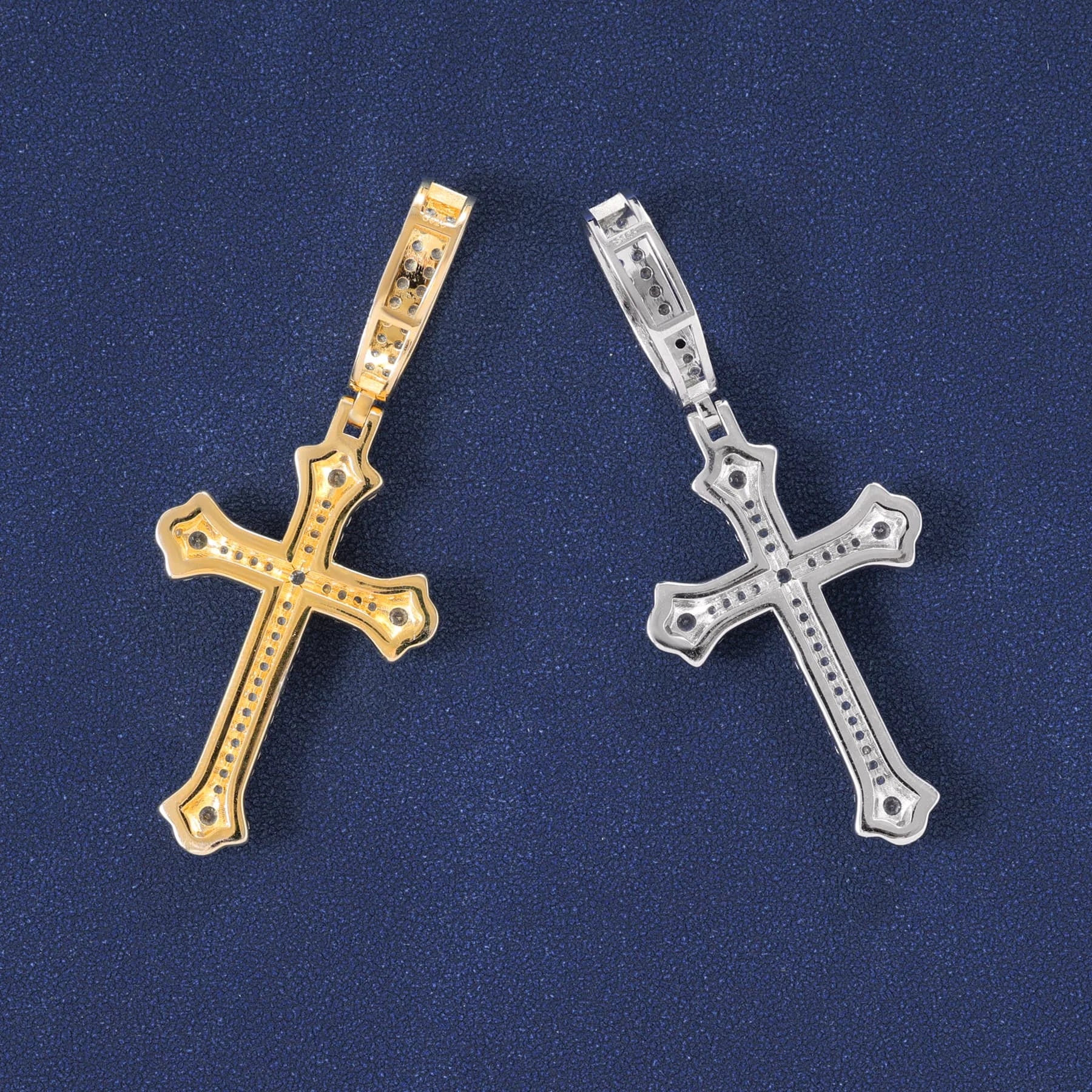 Iced Out Cross  Pendant - VVS D Moissanite 925 Sterling Silver