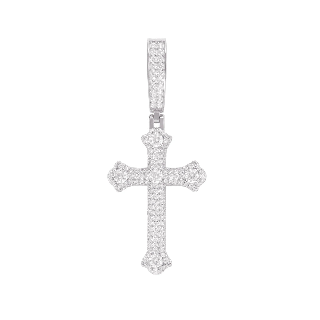 Iced Out Cross  Pendant - VVS D Moissanite 925 Sterling Silver