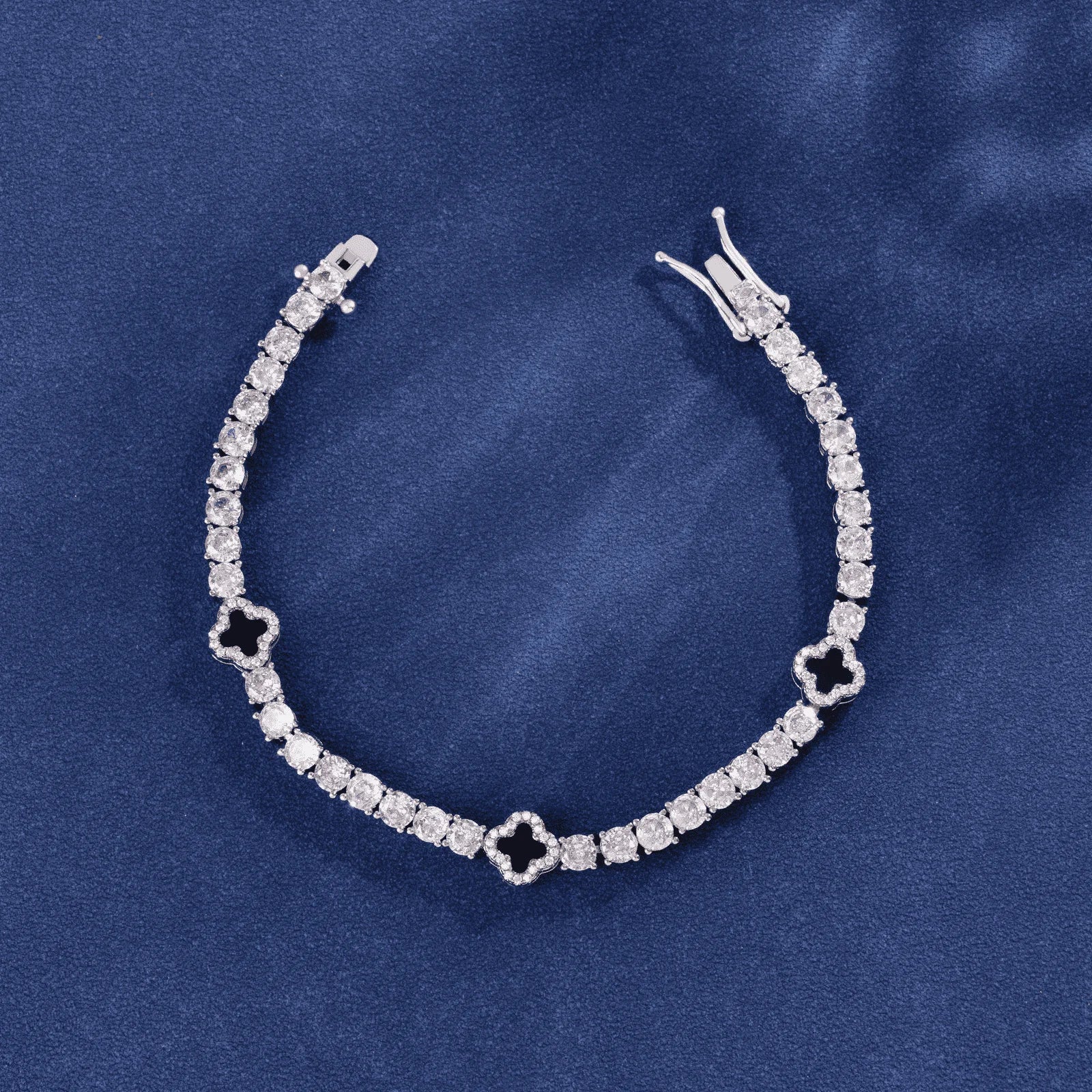 Iced Out Tennis Clover Bracelet - CZ