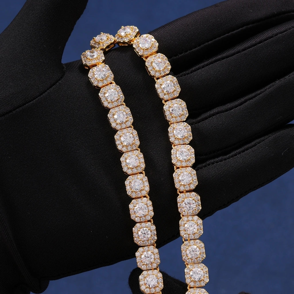 Iced Out Baguette Tennis Chain - CZ