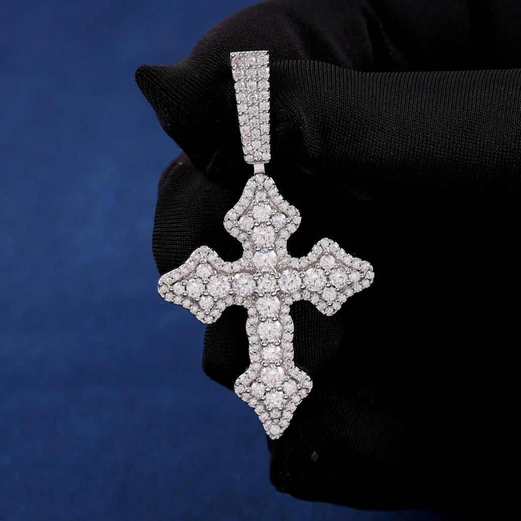 Iced Out Cross Pendant - CZ