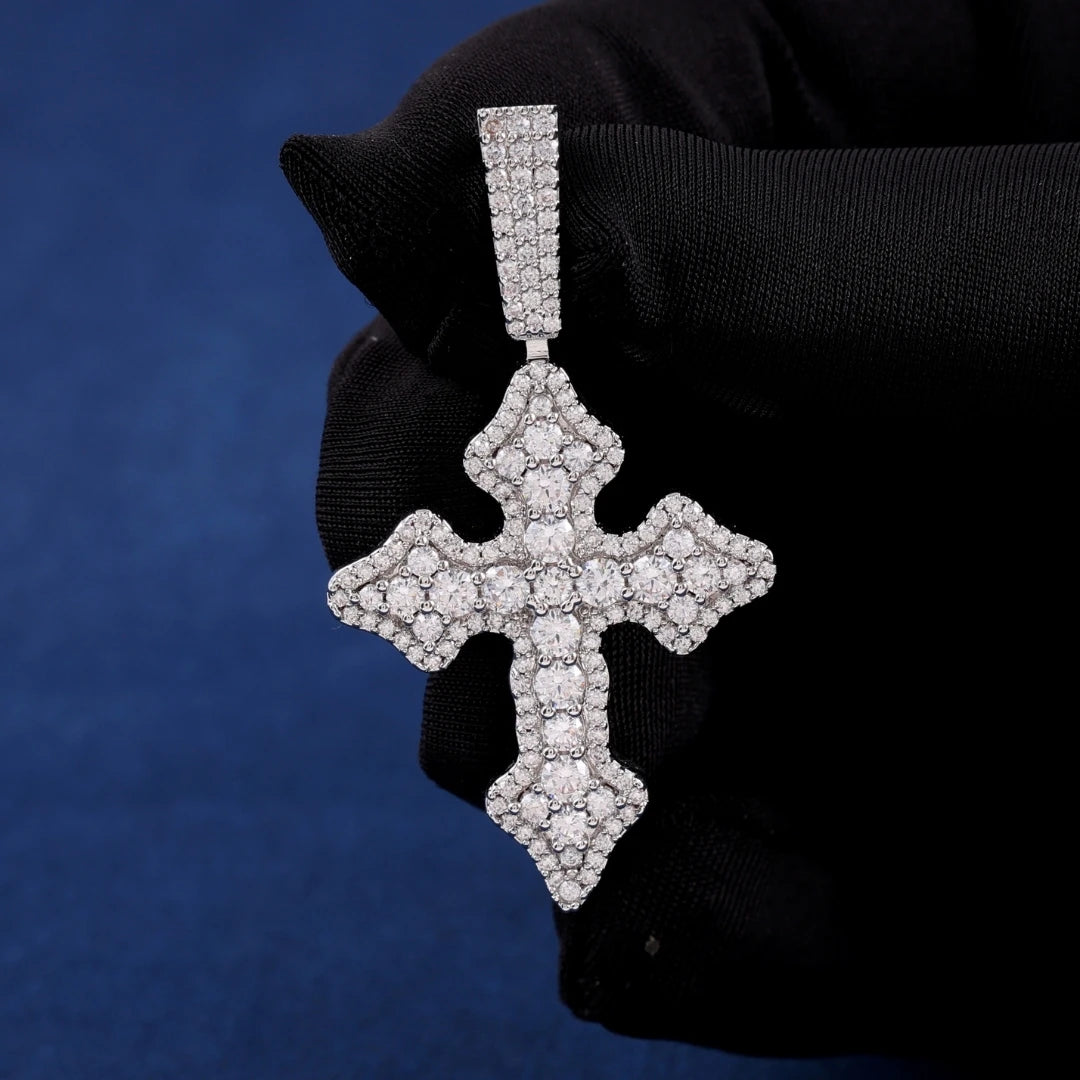 Iced Out Cross Pendant - CZ